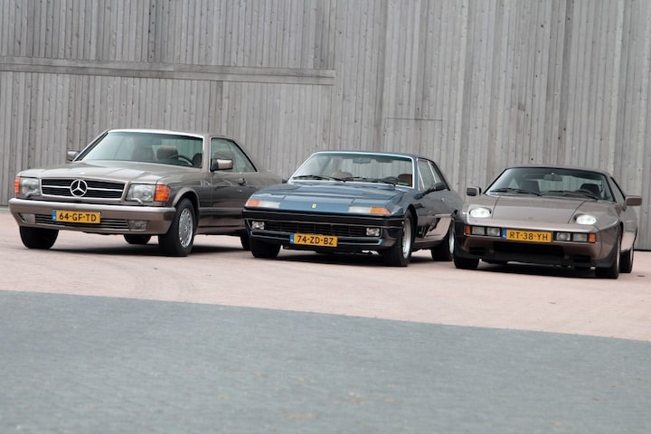 Mercedes 560 SEC - Ferrari 400i - Porsche 928