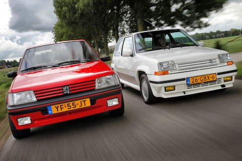 Met deze Renault 5 GT Turbo en Peugeot 205 GTi geniet je van de gloriedagen van de hete hatchback