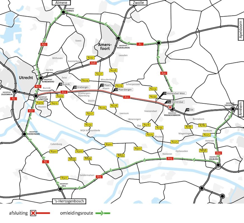 Dit moet je weten over snelweg A12 die nog tot 19 mei dicht is