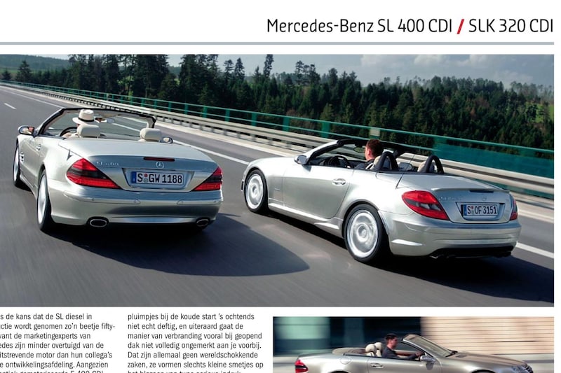 Mercedes SLK 320 CDI en Mercedes SL 400 CDI