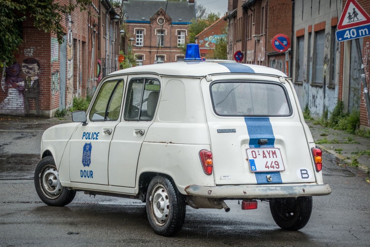 Renault 4 van de Rijkswacht. Belgische politie