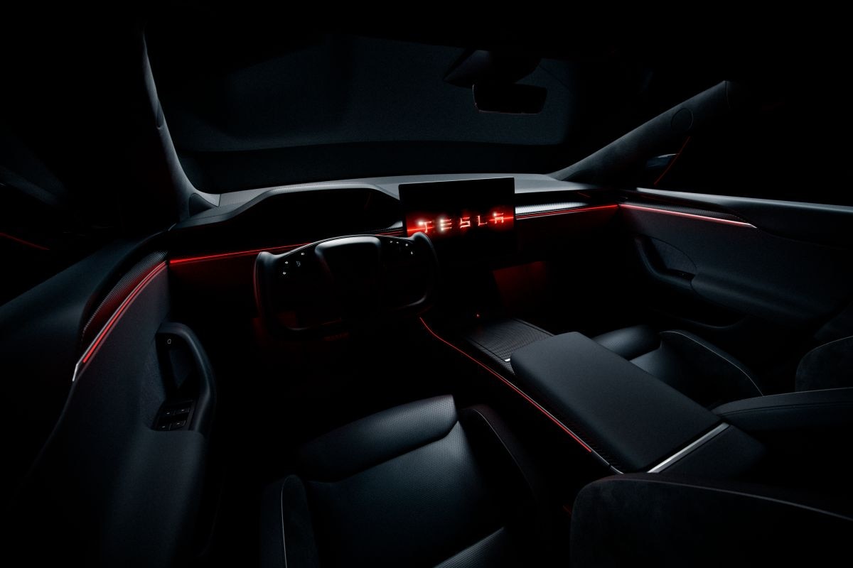 Tesla Model S fabrieksbeeld