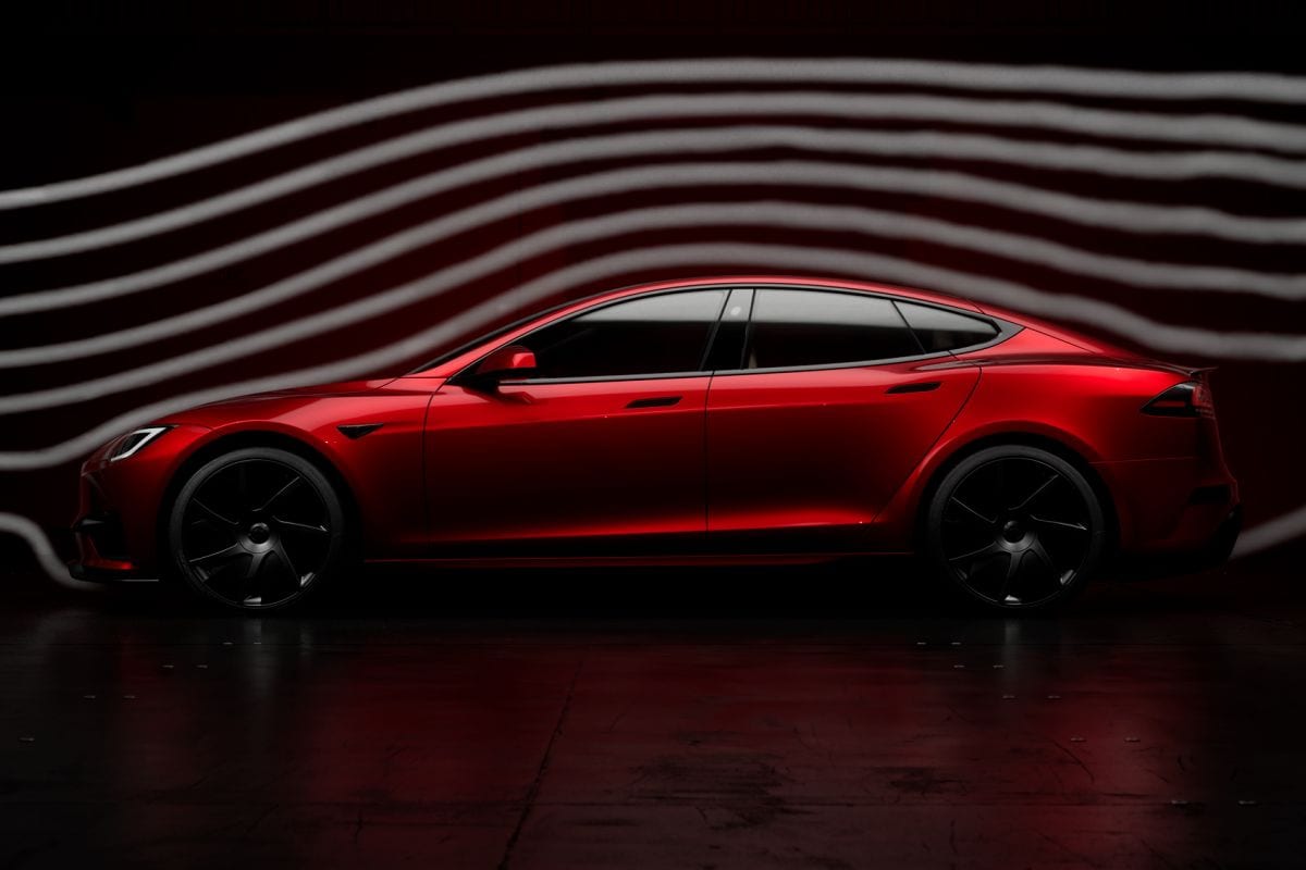 Tesla Model S fabrieksbeeld