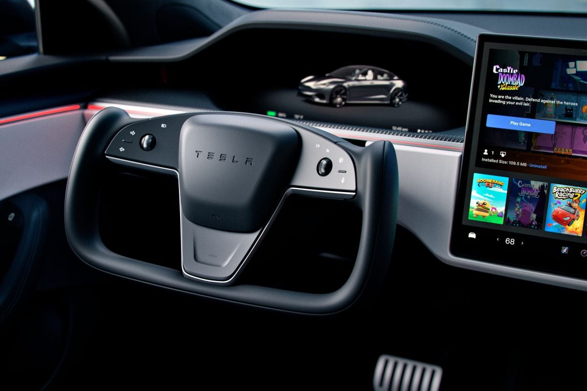 Tesla Model S fabrieksbeeld