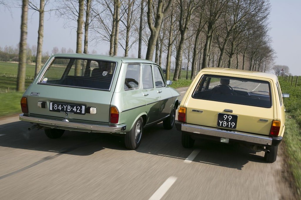 Renault 12 Break en Fiat 131 Mirafiori Familiale