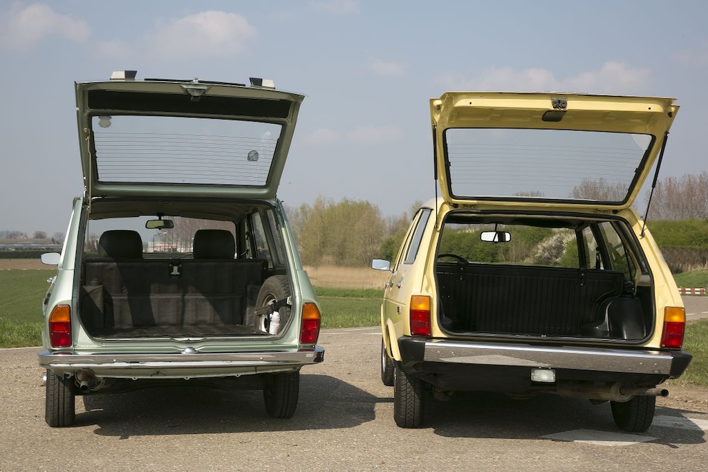 Renault 12 Break en Fiat 131 Mirafiori Familiale