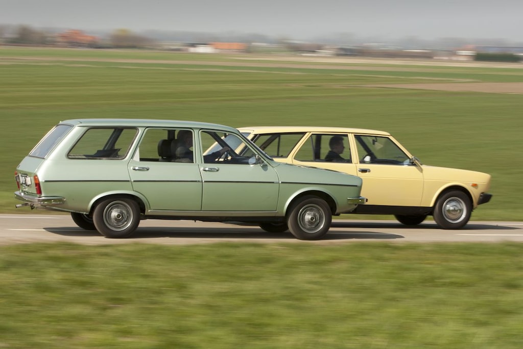 Renault 12 Break en Fiat 131 Mirafiori Familiale