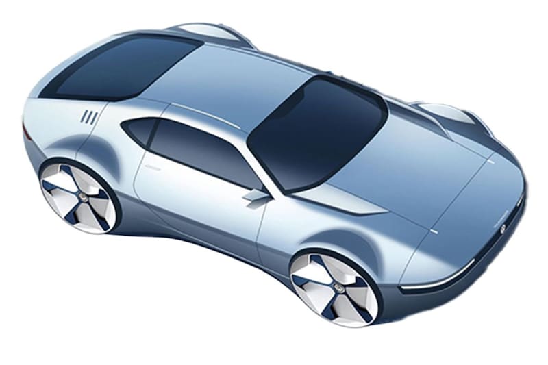 Volkswagen concept schets elektrische coupe SP2