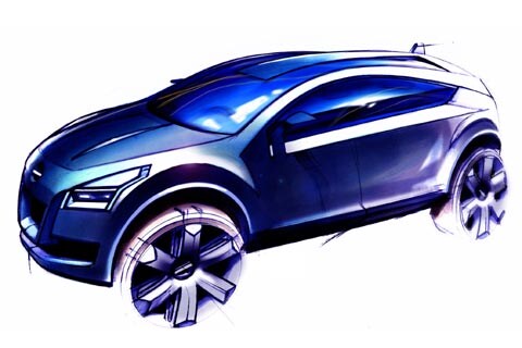 4x4 studiemodel van Nissan in Genève