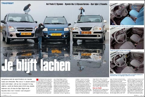 Fiat Panda 1.2 Dynamic – Hyundai Atos 1.1i DynamicVersion – Opel Agila 1.2 Essen