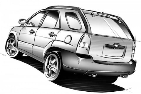 Kia Sportage staat in Parijs