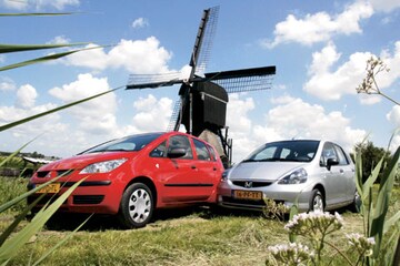 Dubbeltest Honda Jazz - Mitsubishi Colt