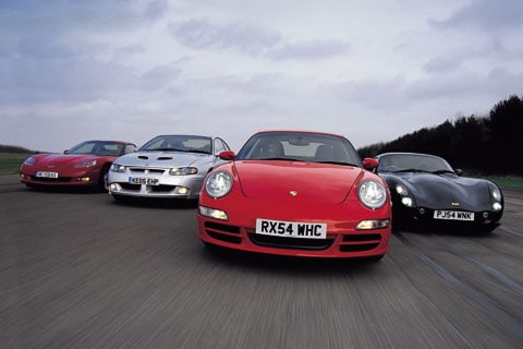 Porsche 911 Carrera S – Vauxhall Monaro VXR – Corvette C6 – TVR Tuscan S