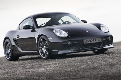 Porsche Cayman gekieteld