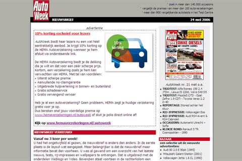 AutoWeek nieuwsbrief