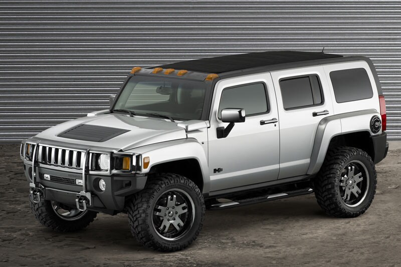 Hummer H3 met zonnedak