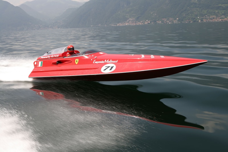 Boot Eugenio Molinari met F430-motor