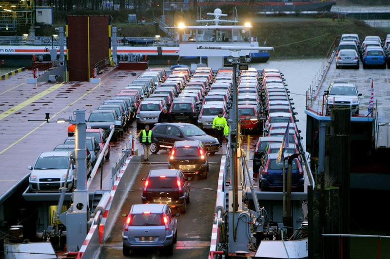 Ford Fiesta en Fusion op transport