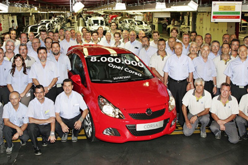 Acht miljoen Opel Corsa's