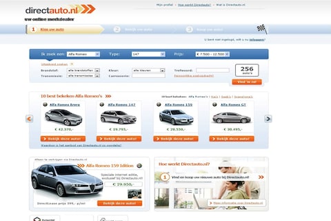 Online autoverkoop voor snelle levertijd