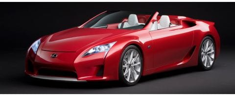 Lexus LF-A open en bloot