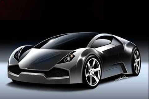 Nieuwe sportauto in 't vat