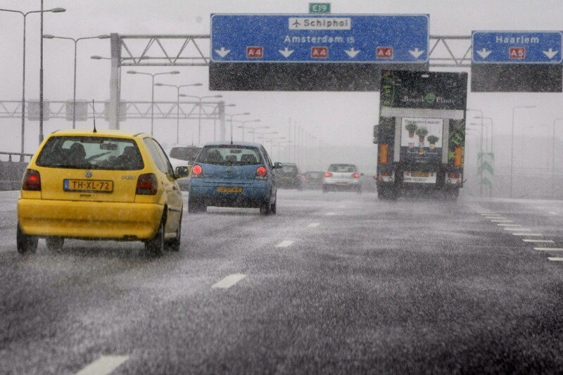 Sneeuw op 25-3-2008 (foto: ANP)