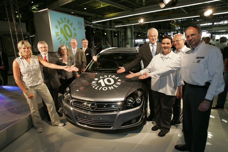 Opel Astra 10 miljoen keer geproduceerd