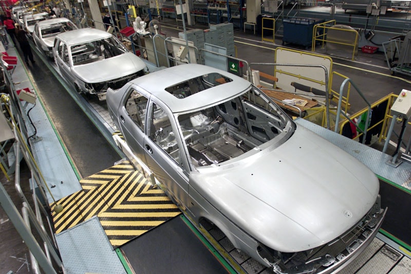 Saab-productie in Trollhättan