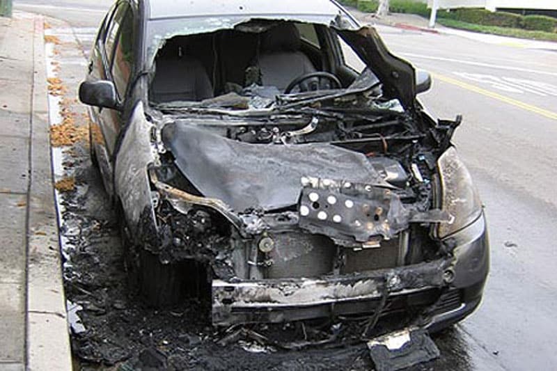 Gevandaliseerde Prius