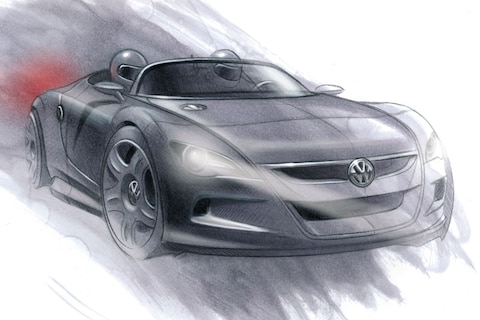 VW sportauto een beetje vertraagd