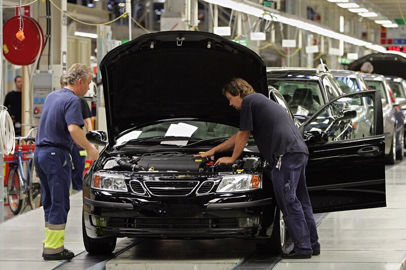 Saab-fabriek in Trollhattan (foto: AFP)