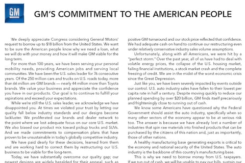 General Motors biedt VS excuses aan