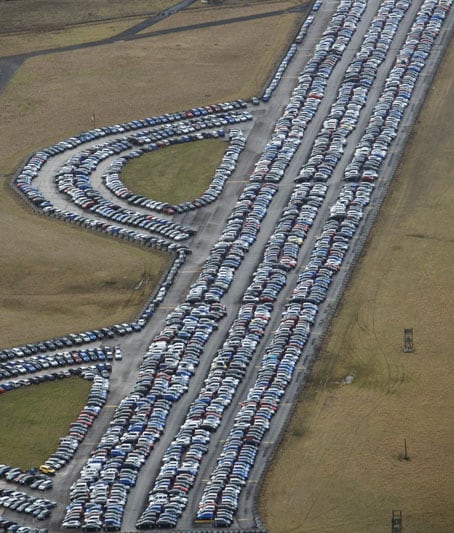 Autovoorraad Upper Heyford airbase | Foto: ANP/AFP