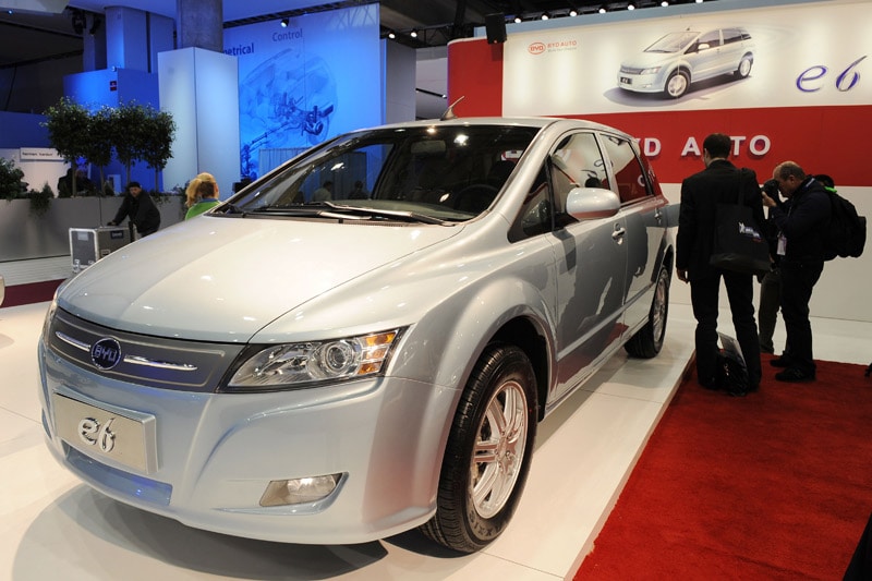 BYD E6 op de Detroit Autoshow | Foto: ANP/EPA