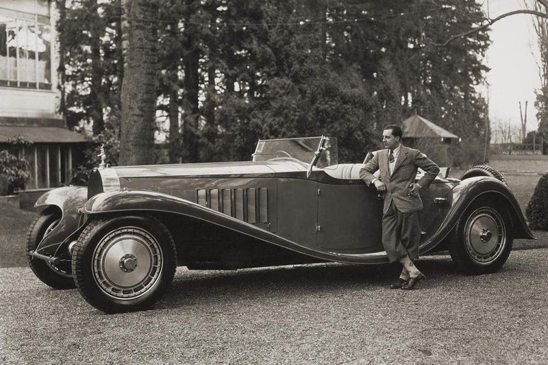 Jean Bugatti bij de Type 41 - 1931