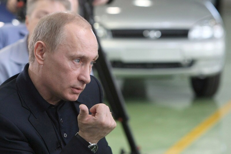 Poetin in Lada-fabriek Togliatti | Foto: ANP/AFP