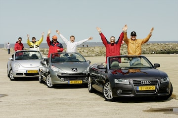 Audi A5 cabrio vs Peugeot 207 CC vs VW New Beetle 