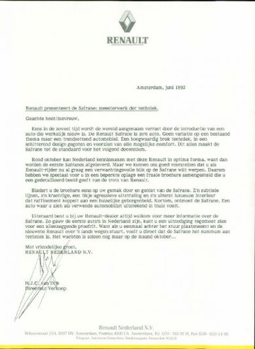 Brochures Renault Safrane - Folders