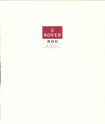 Brochures Rover 800-serie - Folders