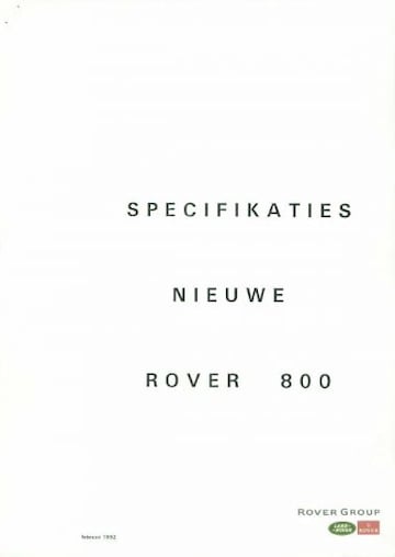 Brochures Rover 800-serie - Folders