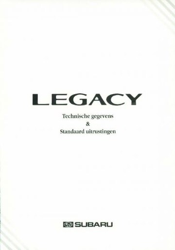 Brochures Subaru Legacy - Folders