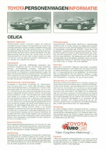 Brochures Toyota Celica - Folders