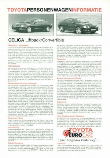 Brochures Toyota Celica - Folders