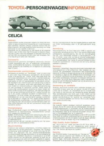 Brochures Toyota Celica - Folders