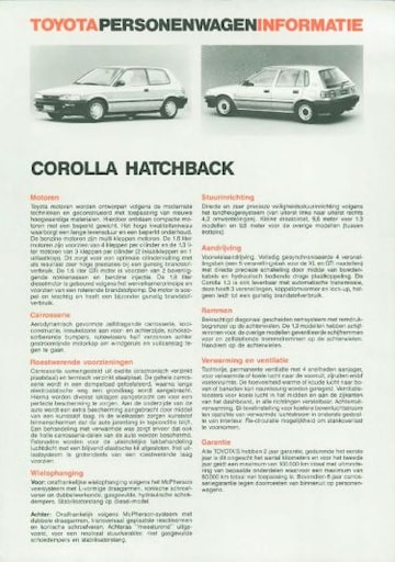 Brochures Toyota Corolla - Folders