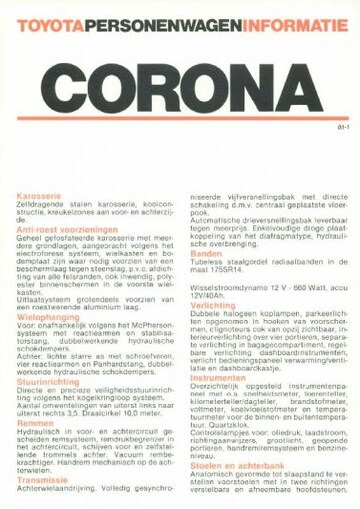 Brochures Toyota Corona - Folders