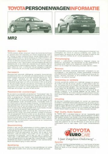 Brochure Toyota MR2