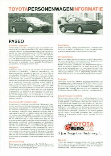 Brochures Toyota Paseo - Folders