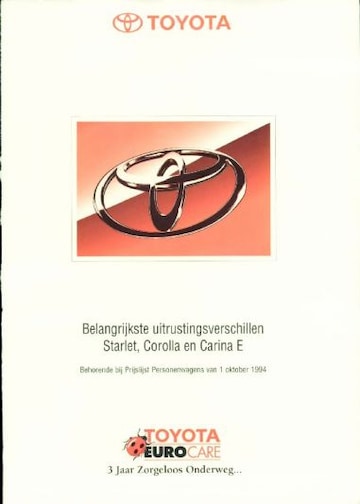Brochures Toyota Starlet - Folders
